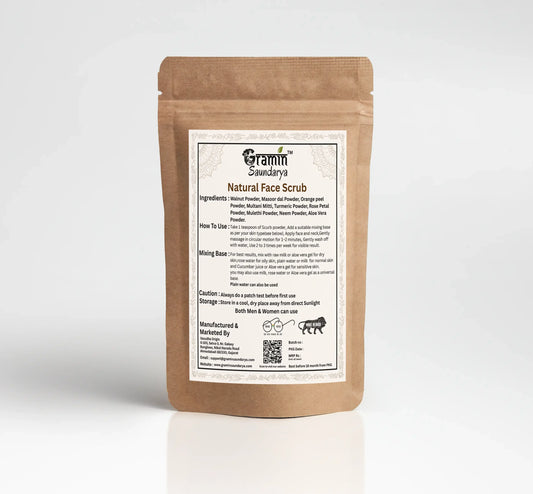 Natural Face Scrub | Exfoliate , Brighten And Renew For Your Skin ( 85gm )