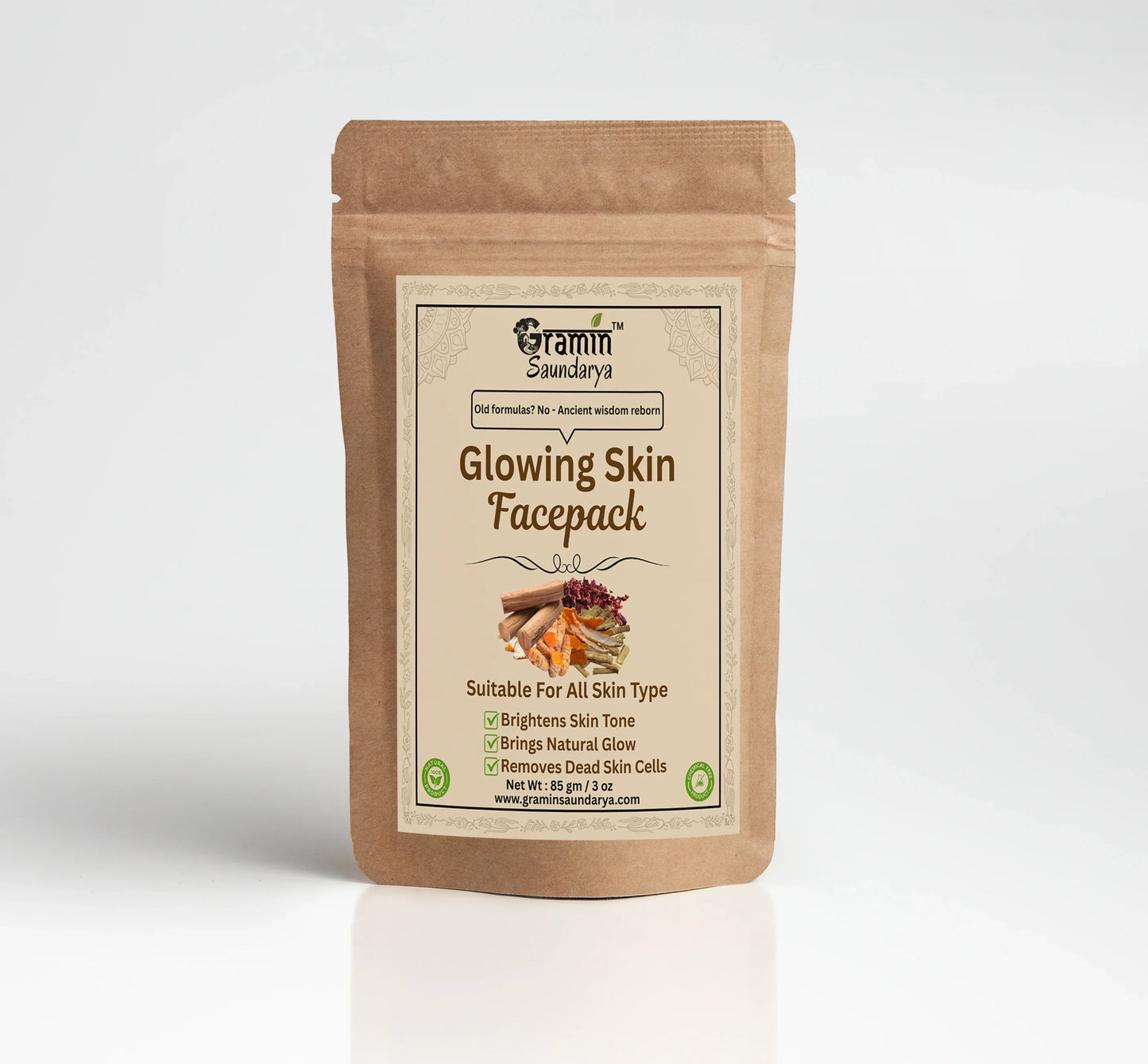 Glowing Skin Face Pack | Brighten , Nourish And  Naturally Glow For Your Skin ( 85gm )