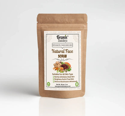 Natural Face Scrub | Exfoliate , Brighten And Renew For Your Skin ( 85gm )