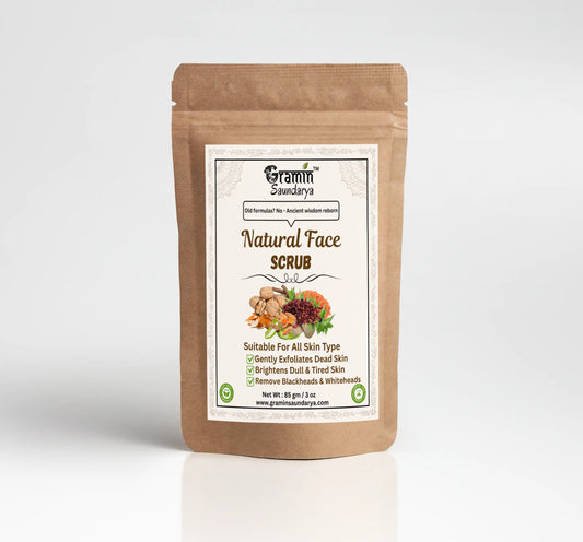 Natural Face Scrub | Exfoliate , Brighten And Renew For Your Skin ( 85gm )