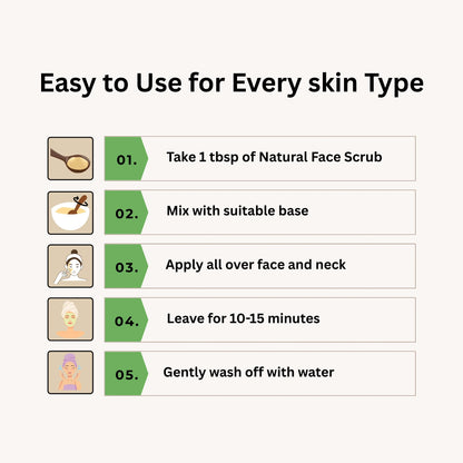 Natural Face Scrub | Exfoliate , Brighten And Renew For Your Skin ( 85gm )